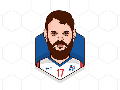 Aron Gunnarsson - Iceland art avatar dribbble fifa footballer iceland sketch app worldcup 2018