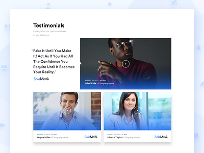 Salemove.com testimonials section chat customer experience cx landing page quote salemove testimonial ui ux