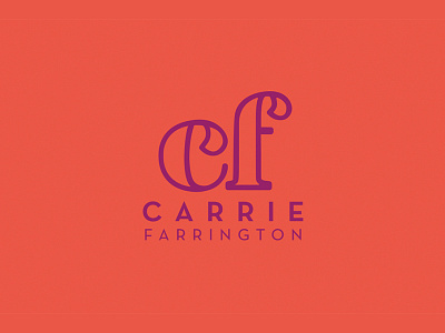 Carrie Farrington - Full Logo branding identity life coach logo logotype small business