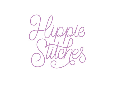 Hippie Stitches Logotype branding delicate hand lettering hippie identity logo logotype stitches woman owned