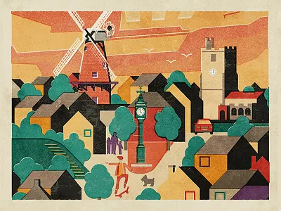 Rayleigh church clock essex fendell posters rayleigh town uk windmill