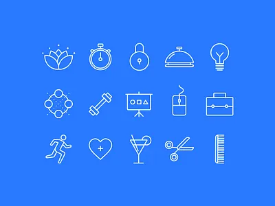 Hub icons hub icons line work