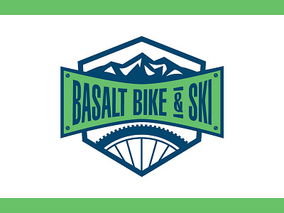 bike/ski shop logo bicycles branding logo mountains outdoors retail skis