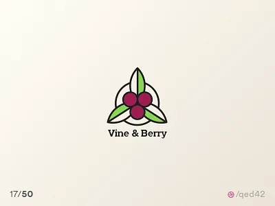 Daily logo challenge. 17/50 berry daily logo daily logo challenge geometry logo symmetry vine