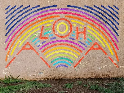 Aloha from Denver aloha colorado denver flag hawaii mountains rainbow