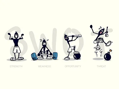 SWOT With A Twist funny illustration swot