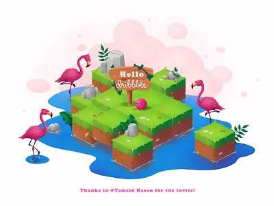 Debut debut first flamingo illustration pink