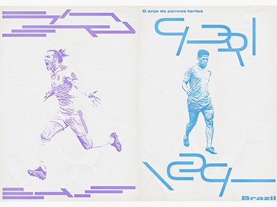 Gareth Bale & Garrincha art concept design direction football graphic illustration poster sport typography