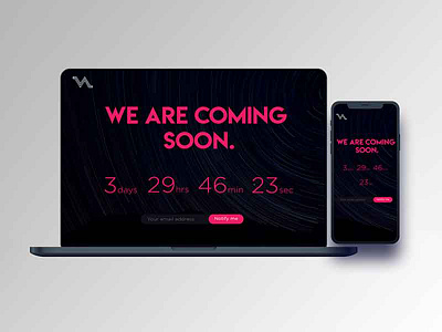 Coming Soon Landing Page UI Design animation dailyuichallenge day20 portfolio thebestisyettocome ui uianimation userinterface ux webdesign