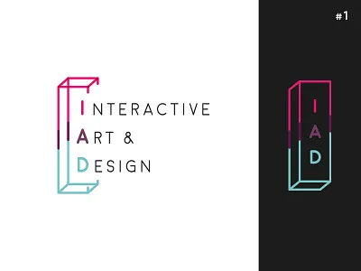 IAD School [ Concept #1 ] 3d abstract geometric logo minimalist perspective school smart