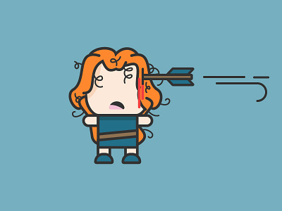 All Too Brave arrow brave flat illustration merida pixar