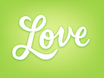 Love lettering love script shading typography