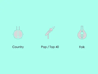 Music Logos 3 country folk logos music pop top40