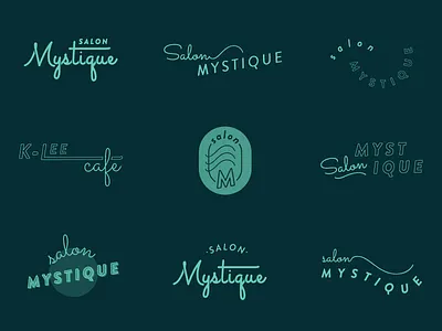 Mystique Logomarks branding design explorations identity logo