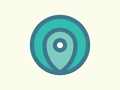 Location Service Dribbble caribbean icon killed location logo logomark o pin unused