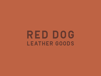 Red Dog Leather Goods Logo Variation bison branding calf dog goods illustration leather logo maker montana red spokane