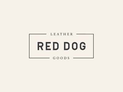 Red Dog Leather Goods Logo Variation bison branding calf dog goods illustration leather logo maker montana red spokane