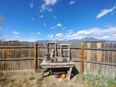 Taos blue brown mountains nature outside photography rustic