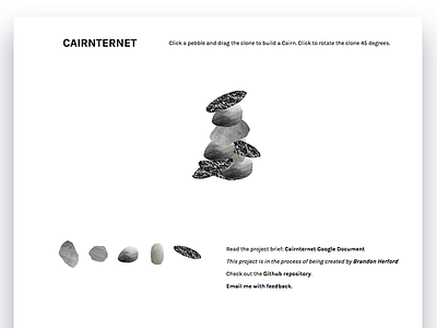 Cairnternet cairn draggable game hiking interaction interface javascript ui user ux web