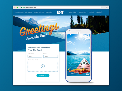 D&Y Social Campaign contest landing page photo contest social campaign staffing user generated