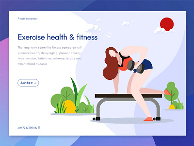 Fitness girl illustrations