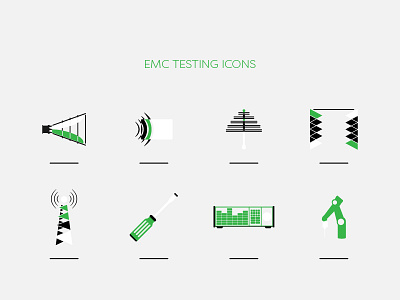 EMC Testing Icons antenna electronics ems radio testing