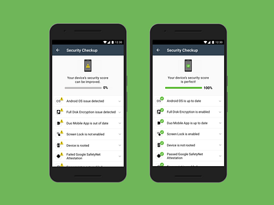 Security Checkup Redesign android ui duo mobile mobile app sketch ui user interface design