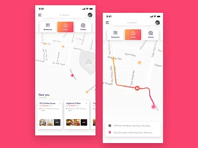 Map app design interface map mobile ui ux