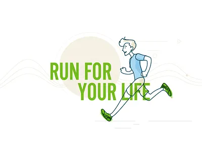 Run Outline illustration overlay run style