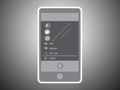 Social Share 010 dailyui design iphone socialshare ui ux