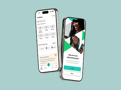 TrustBank | Mobile Banking App app bank app banking finance financial financial app mobile mobile banking app money money management money transfer ui ux