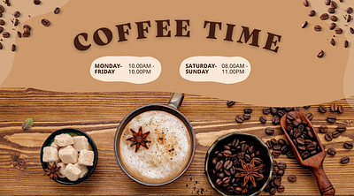 Coffee bar ad page branding graphic design