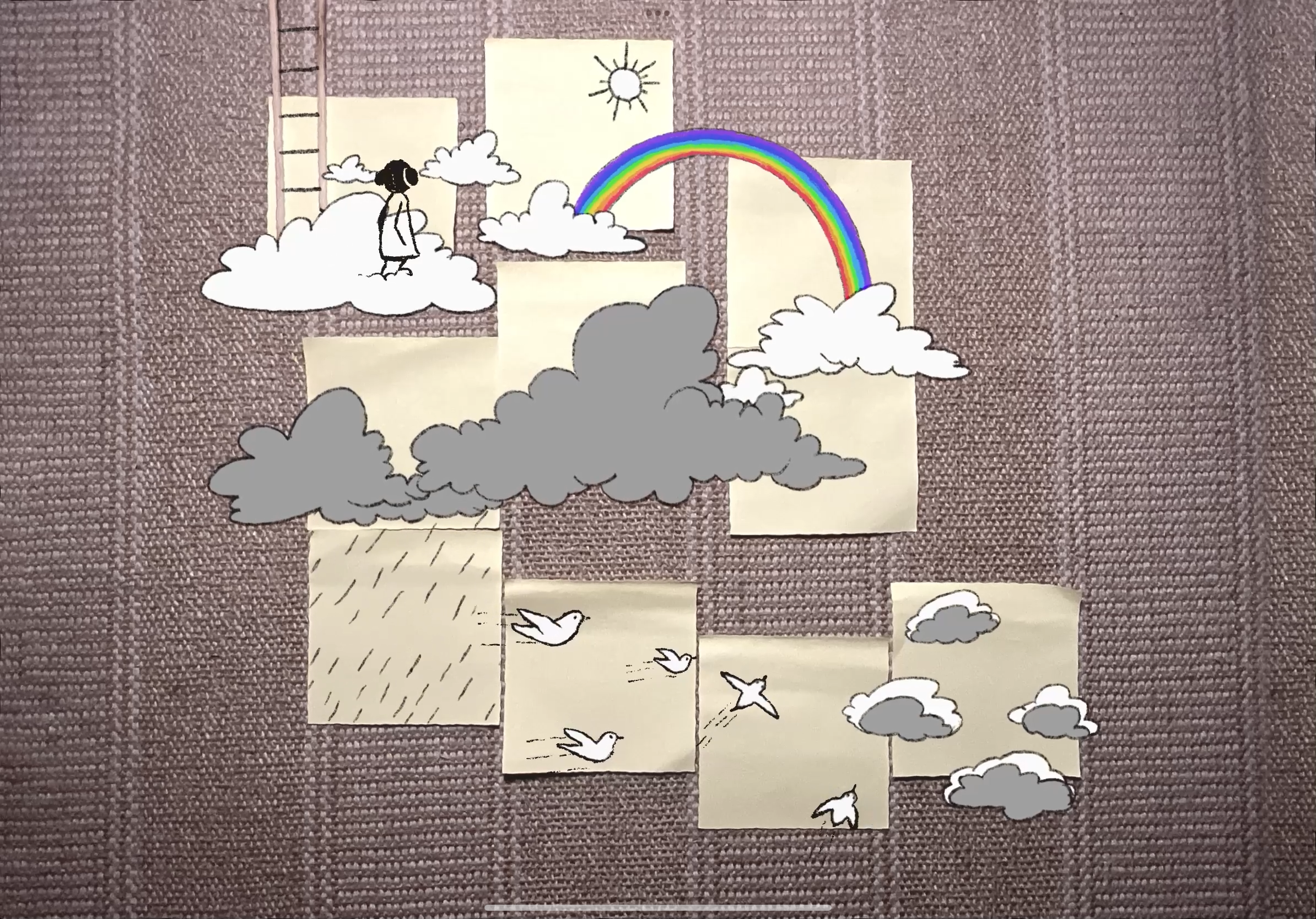 Pieces of Sky 2d animation 2danimation after effects aftereffect aftereffects animated gif animatedgif animation design graphic design illustration motion design motion graphics