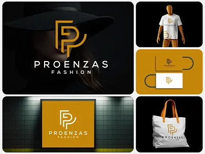 Proenzas Fashion 'PF' Minimalist Letter Branding Design branding company creative design fashion finance graphic design letter logo logo logo designs logos manwomen minimalist model modern logo pf style vector