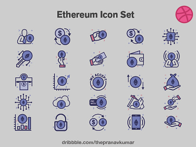 Ethereum Icon Set crypto ethereum icon