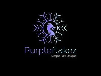 Purpleflakez - logo Design logo