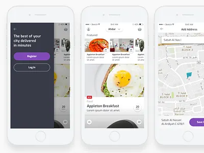 Flick | Delivery App app delivery dubai flick food ios kudret projectmind ui ux