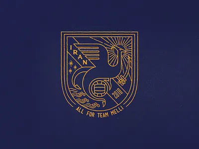 Phoenix badge badge crest football griffin iran lines persian phoenix retro simorgh soccer world cup