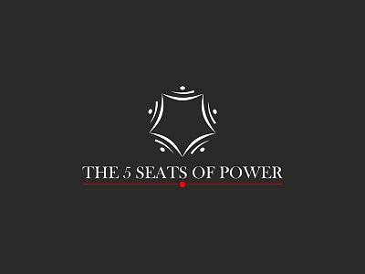 The 5 Seats Of Power_Logo branding flat font identity letters logo logotype paper simple type