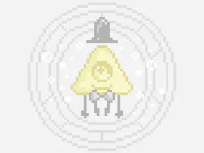 BILL CIPHER (GRAVITY FALLS) cartoon disney gravity falls illustration pixel art