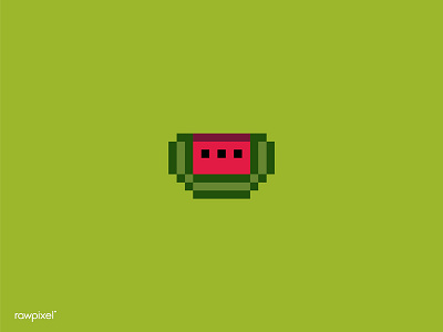 pixel watermelon art fruit illustration pixel vector