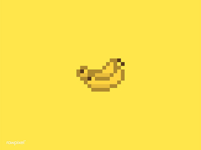 pixel banana art fruit illustration pixel vector