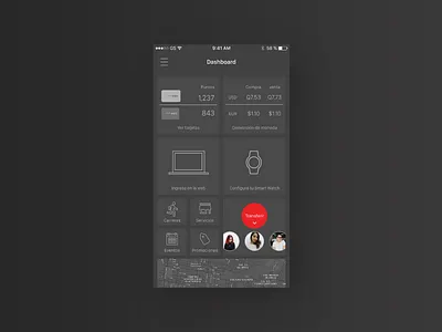 Banking App app bank banking dark dashboard locations minimal mobile ui ux
