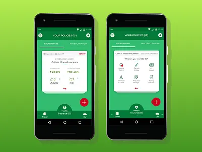 Insurance Policy Tracker app card ui cards manage mobile mobile ui policy tracker ui ux