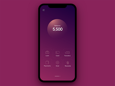 Finance App - Main Screen app balance concept design homescreen icon interface main mobile ui ux