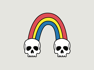 Skull Rainbow lgbtq pride rainbow skull