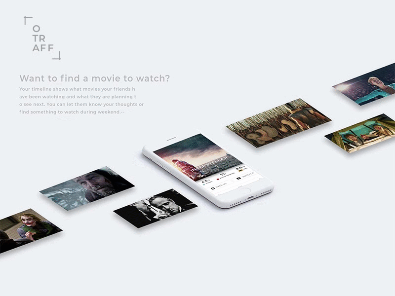 O-Traff (Movie Watching Slider) app concept movies slide design uiux