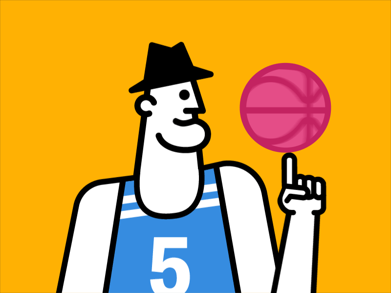 JohnSlots Spinning Basketball animation basketball casino creative design dribbble flat gif graphic illustration johnslots vector