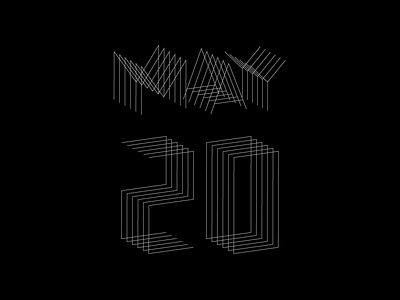 May 20 20 20th date datetypography may number twentieth twenty typography