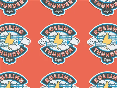 Rolling Thunder Sticker cloud clouds keyboard lightning lightning bolt sigstr sticker thunder